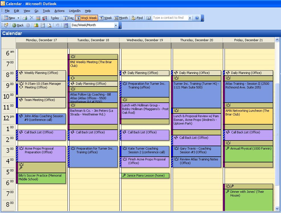 How to Organize Your Calendar The Jonathan Rick Group